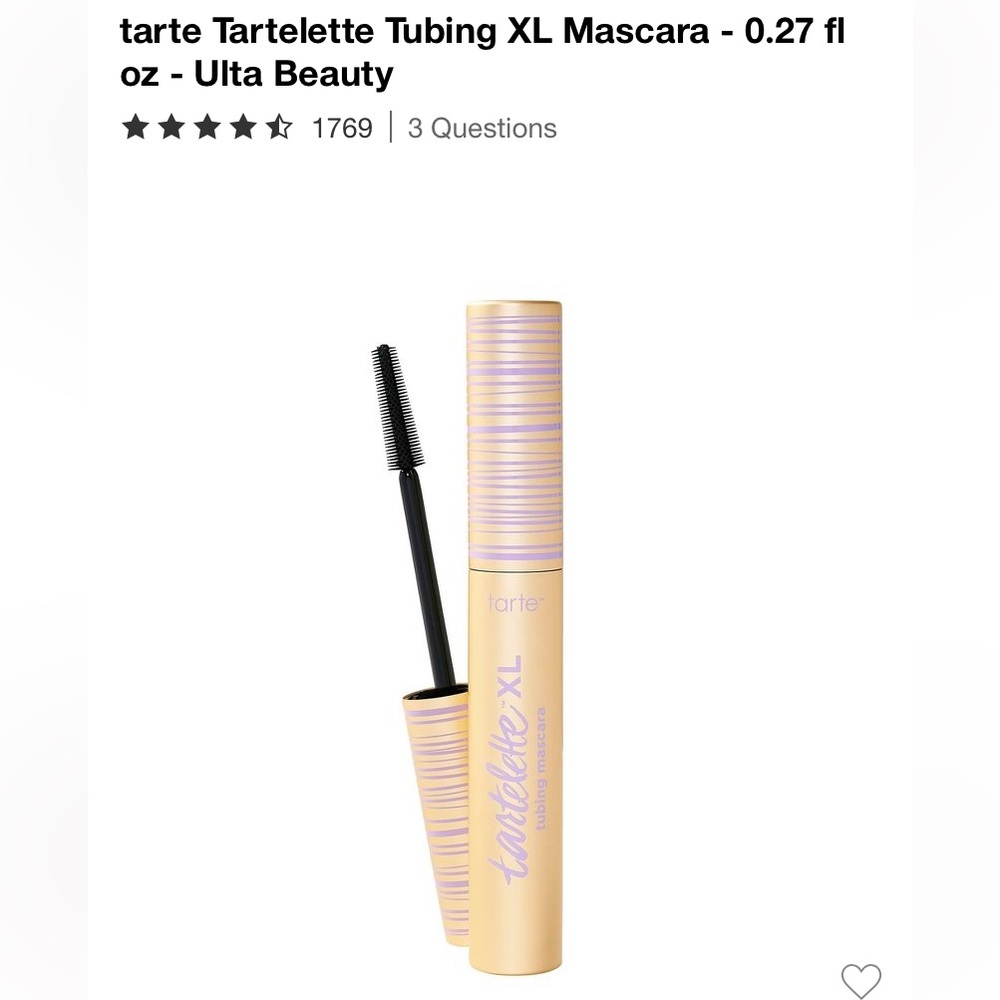 Tarte Mascara  Tartelette XL Tubing - BLACK
LUXURIOUS THICK LASHES